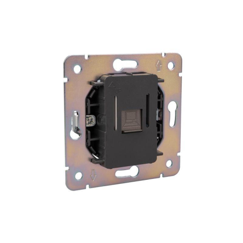 Розетка компьютерная СП STRONG MIELE RJ45 кат.6 графит Kranz KR-78-0724-6 фото 6