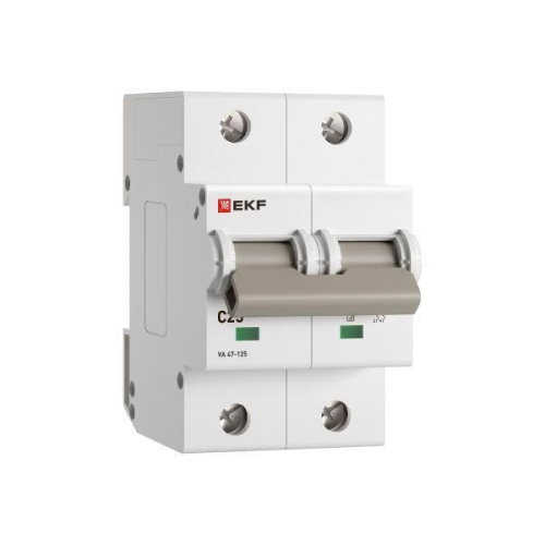 Выключатель автоматический 2п C 25А 15кА ВА 47-125 PROxima EKF mcb47125-2-25C фото 2