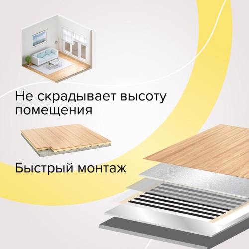 Комплект "Теплый пол" (пленка) GOLD 170Вт/кв.м 2кв.м CALEO КА000000765 фото 5