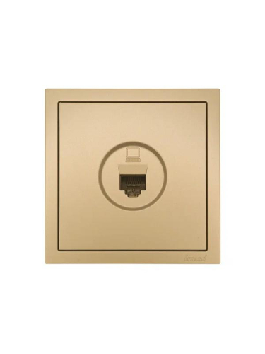 Розетка компьютерная 1-мест. СП ZIMA IP20 зол. LEZARD 704-3688-139 фото 3