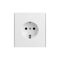 Розетка 1-м СП STRONG MIELE 16А с заземл. защ. шторки жемчуж. Kranz KR-78-0701-4