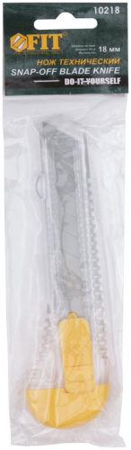 Нож технический 18мм пластик. FIT 10218 фото 3