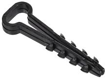 Дюбель-хомут 10х5мм для плоского кабеля нейлон черн. (уп.100шт) GENERICA UDH14-10-05-100-K02-G