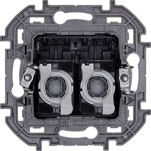 Розетка компьютерная 2-м Inspiria RJ45 кат.5E UTP антрацит IEK 673838 фото 4