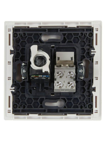Розетка 2-м RJ11+RJ45 кат.5E FORTE&PIANO FP235 бел. IEK FP-KT20-O-1-K01 фото 5