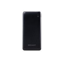 Устройство зарядное портативное Power Bank (аккумуляторная батарея) 10000мА.ч с Quick Charge и Power Delivery черн. Rexant 30-2051