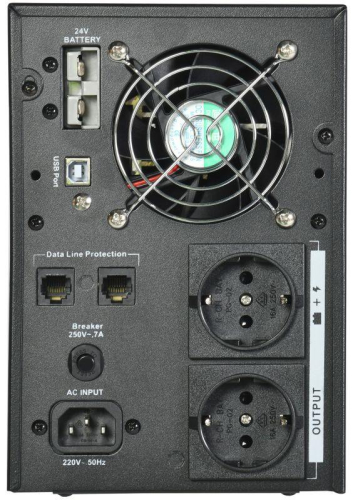 Источник бесперебойного питания ELECTRA LT 1кВА/0.8кВт без АКБ USB Schuko ITK ELT-1000VA-1-L-S фото 4