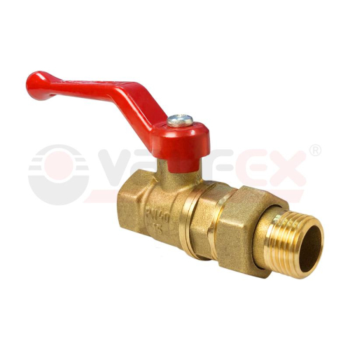 Кран шаровой латунный с американкой ВН/НР ручка-рычаг 3/4дюйм (40/10) VALFEX VF.225.LR1.034 Кран шаровой латунный с американкой ВН/НР ручка-рычаг 3/4дюйм (40/10) VALFEX VF.225.LR1.034