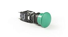 Кнопка нажимная возвратная грибовидная (1НО) зел. EMAS D100YM30Y