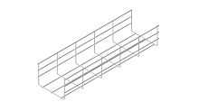 Лоток проволочный 500х100 L3000 сталь 4мм PL100-500-3000 нерж. оцинк. КМ LO3030