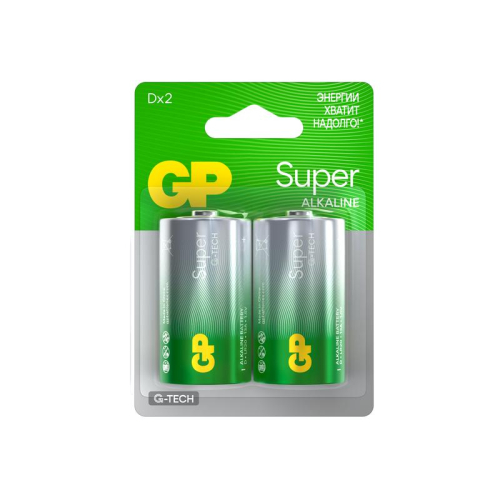 Элемент питания алкалиновый D/LR20 1.5В Super Alkaline G-Tech 13AA21-2CRSBC2 20/160 (блист.2шт) GP 1225 Элемент питания алкалиновый D/LR20 1.5В Super Alkaline G-Tech 13AA21-2CRSBC2 20/160 (блист.2шт) GP 1225