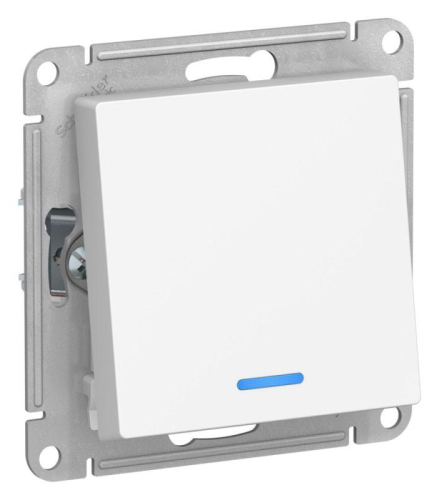 Переключатель 1-кл. AtlasDesign (сх. 6а) 10AX с подсветкой механизм лотос SE ATN001363 Переключатель 1-кл. AtlasDesign (сх. 6а) 10AX с подсветкой механизм лотос SE ATN001363