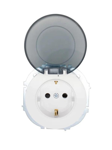 Розетка 1-м СП OSEN с заземл. с крышкой ПБТ бел. LEZARD 743-0288-123B Розетка 1-м СП OSEN с заземл. с крышкой ПБТ бел. LEZARD 743-0288-123B