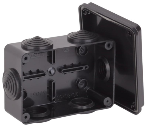 Коробка распаячная для ОП 120х80х50мм УХЛ1 черн. Ruvinil 67051Ч фото 2