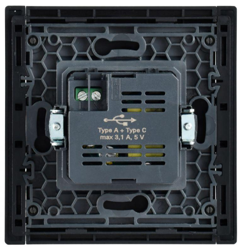 Розетка USB A+C 3.1А FORTE&PIANO FP550 сталь IEK FP-U22-D31-K46 фото 2 Розетка USB A+C 3.1А FORTE&PIANO FP550 сталь IEK FP-U22-D31-K46 фото 2