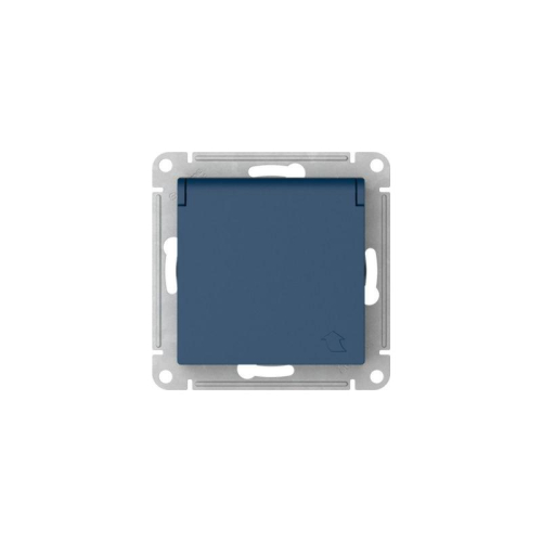 Розетка AtlasDesign 16А IP20 с заземл. защ. шторки с крышкой быстрозажим. клем. механизм аквамарин SE ATN001146S фото 7