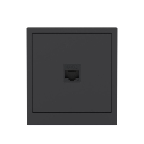 Розетка компьютерная 1-м KANT RJ45 кат.6A без шторки черн. уголь DKC 7012673 фото 5 Розетка компьютерная 1-м KANT RJ45 кат.6A без шторки черн. уголь DKC 7012673 фото 5