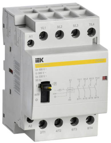 Контактор модульный КМ63-40МР AC с ручным управ. KARAT IEK MKK22-63-40 Контактор модульный КМ63-40МР AC с ручным управ. KARAT IEK MKK22-63-40