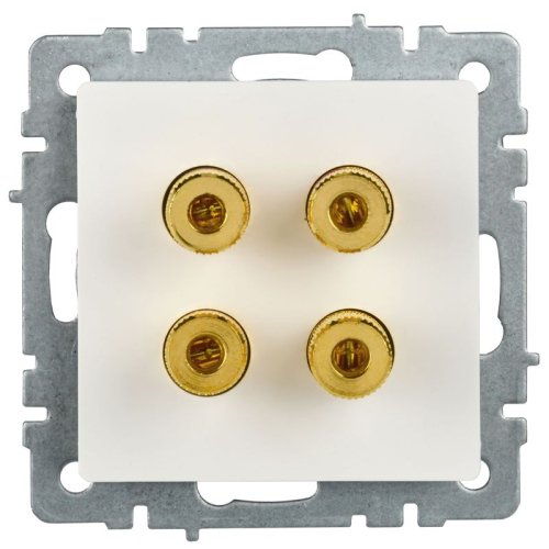 Аудиорозетка 4-м BRITE РА10-БрБ механизм бел. IEK BR-S40-K01 фото 2 Аудиорозетка 4-м BRITE РА10-БрБ механизм бел. IEK BR-S40-K01 фото 2