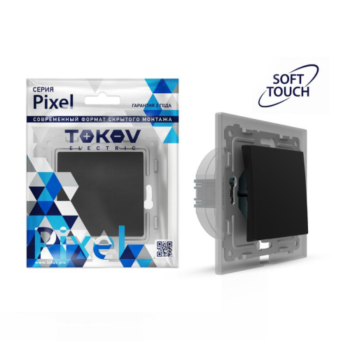 Переключатель 1-кл. СП Pixel IP44 механизм карбон TOKOV ELECTRIC TKE-PX-P1-C14-IP44 Переключатель 1-кл. СП Pixel IP44 механизм карбон TOKOV ELECTRIC TKE-PX-P1-C14-IP44