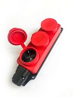 Колодка удлинителя 3-м 16А IP44 с заземл. каучук красн. КОСМОС KKsm-3g-Z-IP(R)16A Колодка удлинителя 3-м 16А IP44 с заземл. каучук красн. КОСМОС KKsm-3g-Z-IP(R)16A