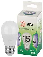 Лампа светодиодная GREEN LINE P45-15W-865-E27 GL 15Вт шар 6500К свет холод. E27 Эра Б0067051