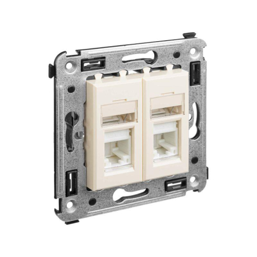 Розетка компьютерная 2-м СП Avanti "Ванильная дымка" RJ45 кат.6 DKC 4405294 фото 2