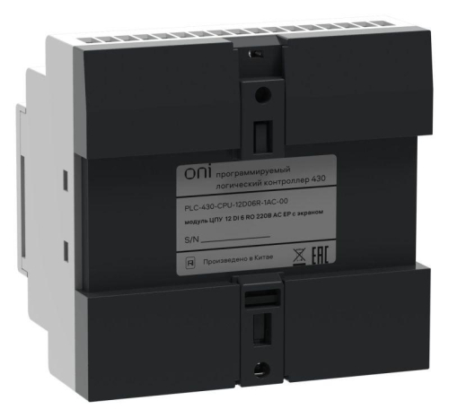 Модуль ЦПУ ПЛК 430 12 DI 6 RO 220В AC с Ethernet портом с экраном ONI PLC-430-CPU-12D06R-1AC-00 фото 8