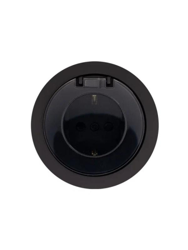 Розетка 1-м СП OSEN с заземл. с крышкой ПБТ механизм черн. бархат LEZARD 743-4288-123B фото 4