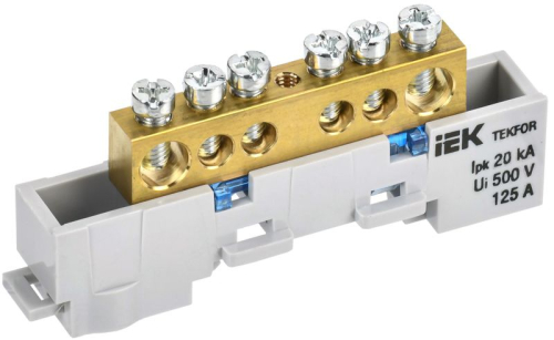 Шина нулевая N неизол. на универс. держ. 8х12-6-С TEKFOR IEK TF-NN20-06-DL-K07 Шина нулевая N неизол. на универс. держ. 8х12-6-С TEKFOR IEK TF-NN20-06-DL-K07