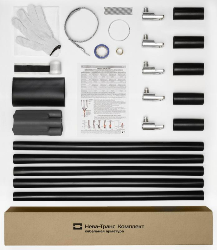 Муфта кабельная концевая 1кВ 1ПКВ(Н)ТпбН-5х(70-120) с болтов. наконечн. Нева-Транс Комплект 22020151 Муфта кабельная концевая 1кВ 1ПКВ(Н)ТпбН-5х(70-120) с болтов. наконечн. Нева-Транс Комплект 22020151