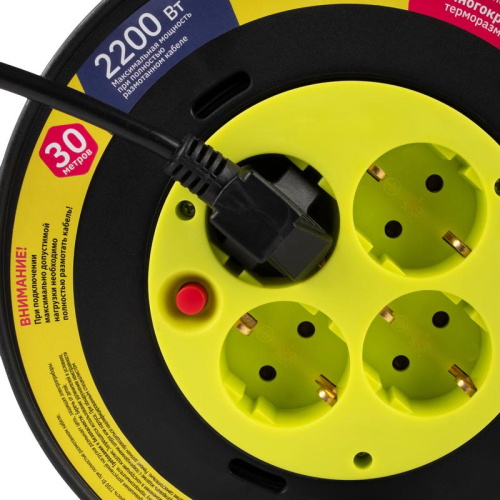 Удлинитель на катушке 4х30м с с заземл. CRG-04-3000 ФАZА 5063808 фото 3