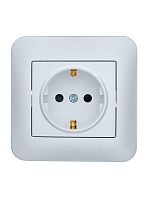 Розетка 1-м СП ASTI 16А IP20 с заземл. защ. шторки термопласт в сборе жемчуж./бел. перламутр. LEZARD 7081-3030-124B