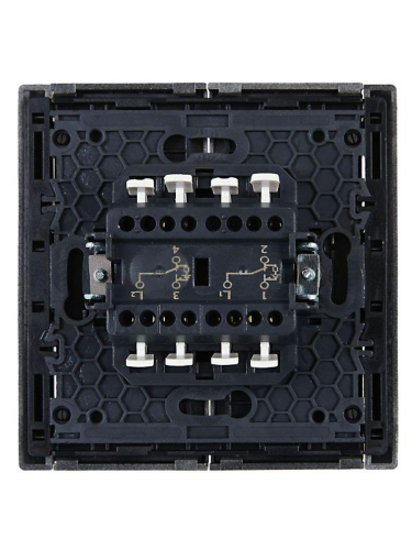 Выключатель проходной 2-кл. СП FORTE&PIANO 10А FP508 с индикацией сталь IEK FP-V22-1-10-1-K46 фото 5