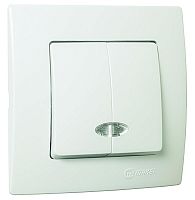 Выключатель 2-кл. Lillium с подсветкой Makel 32001023