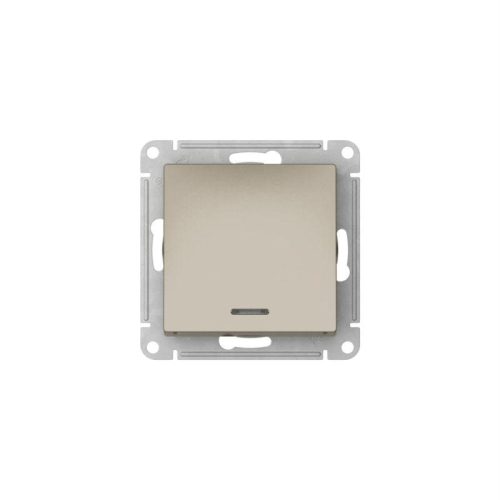 Переключатель 1-кл. AtlasDesign (сх. 6а) 10AX с подсветкой быстрозажим. клем. механизм шампань SE ATN000563S фото 4