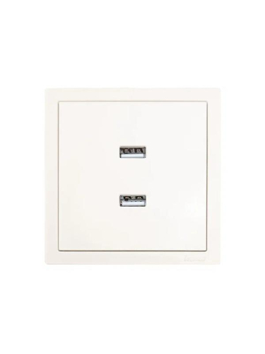 Розетка 2-мест. USB разъем СП ZIMA IP20 слон. кость LEZARD 704-9088-192 фото 2 Розетка 2-мест. USB разъем СП ZIMA IP20 слон. кость LEZARD 704-9088-192 фото 2