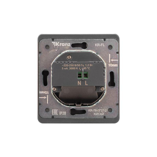 Подсветка ROUND MIELE СП настен. для ног титан Kranz KR-78-0727-2 фото 3
