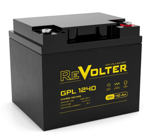 Аккумулятор 12В 40А.ч REVOLTER GPL 1240