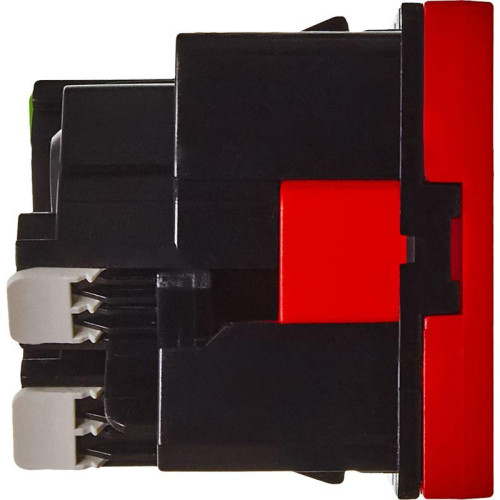 Розетка 2мод. 16А 250В 45град. с заземл. без защ. шторок безвинт. зажимы красн. ИЭК Leg 4525058 фото 3