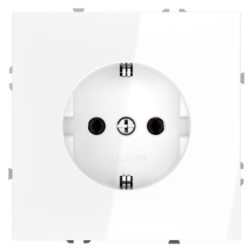 Розетка 1-м СП S70 16А с заземл. механизм бел. глянцевый Voltum VLS040101 Розетка 1-м СП S70 16А с заземл. механизм бел. глянцевый Voltum VLS040101