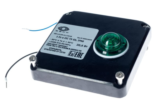 Коробка клеммная взрывозащ. с индикацией питания КВП на пластик. опоре для подключ. или концев. заделки нагреват. секции 1 отверст. под М25 клеммн. колодка 3мод. 10кв.мм Extherm sborka 1P/1L фото 5