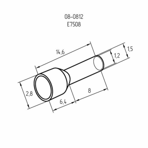 Наконечник штыревой втулочный изол. (НШВИ F-8мм) 0.75кв.мм (Е7508 СЕ007508 grey) син. (уп.100шт) Rexant 08-0812 фото 2 Наконечник штыревой втулочный изол. (НШВИ F-8мм) 0.75кв.мм (Е7508 СЕ007508 grey) син. (уп.100шт) Rexant 08-0812 фото 2