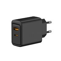 Устройство зарядное сетевое с портами USB-A и USB-C 30Вт черн. Rexant 18-2219