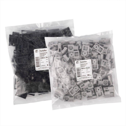 Площадка монтажная под пистолет усилен. ПМОп 29х20 черн. (уп.100шт) Fortisflex 89485 фото 4