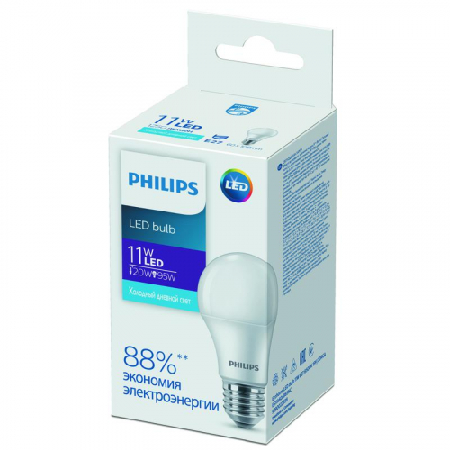 Лампа светодиодная Ecohome LED Bulb 11Вт E27 6500К 1PF Philips 929002299867