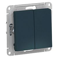 Выключатель 2-кл. AtlasDesign (сх. 2) 10А с самовозвратом механизм изумруд SE ATN000817