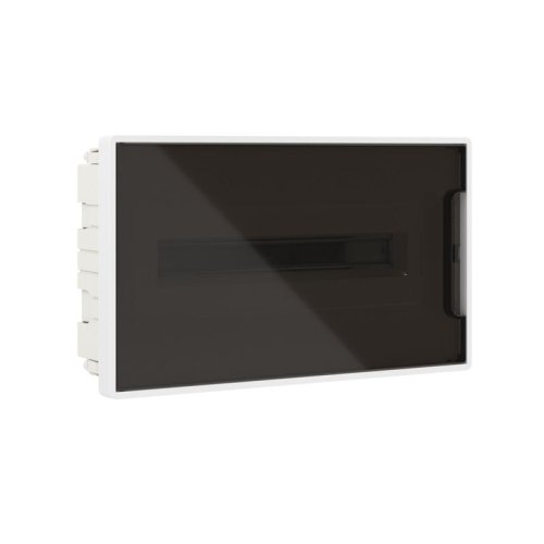 Щиток встраиваемый Фрейм (FRAME) 18мод с тонированной дверцей с 2 шинами PEN на 8 и 10 отверст. бел. DKC F18B1WD