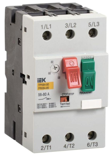 Пускатель ПРК64-63 In=64A Ir=40-63A Ue 660В KARAT IEK DMS22-63