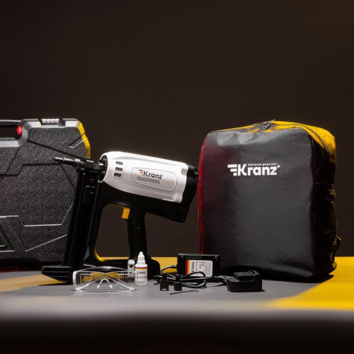 Пистолет монтажный газовый гвоздезабивной GN100 100Дж длина гвоздей 15-40мм d2.7-3мм KRANZ KR-16-1655 фото 6